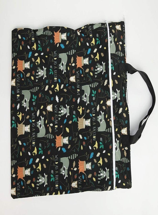 Hibaby Large Hanging Wet/Dry Cloth Diaper Pail Bag for Reusable Diapers or Laundry (Raccoon) - Image 3